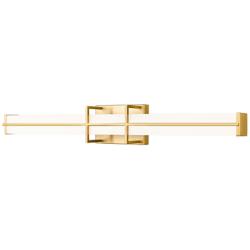 Harrison 32" Wide Modern Gold LED Vanity Bath Light