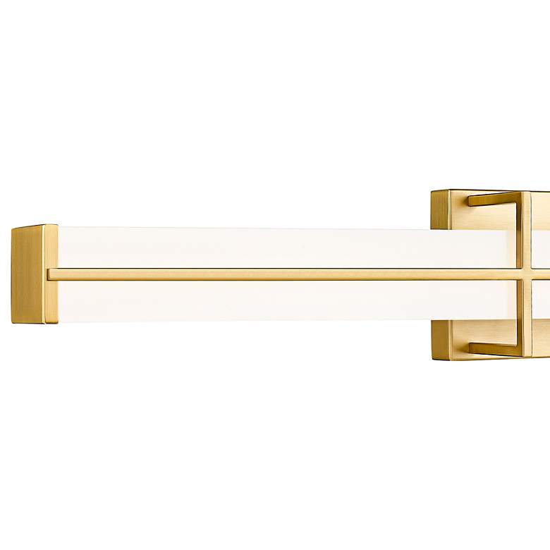 Image 4 Harrison 32" Wide Modern Gold LED Vanity Bath Light more views