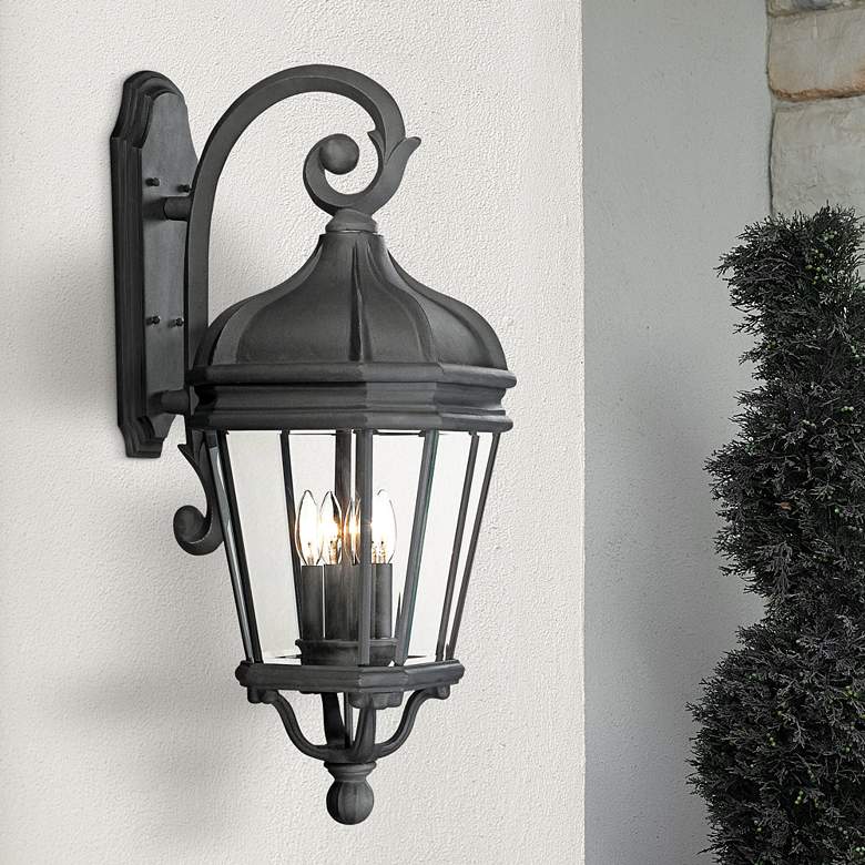Image 1 Harrison 33 1/2 inch High Black Outdoor Wall Light