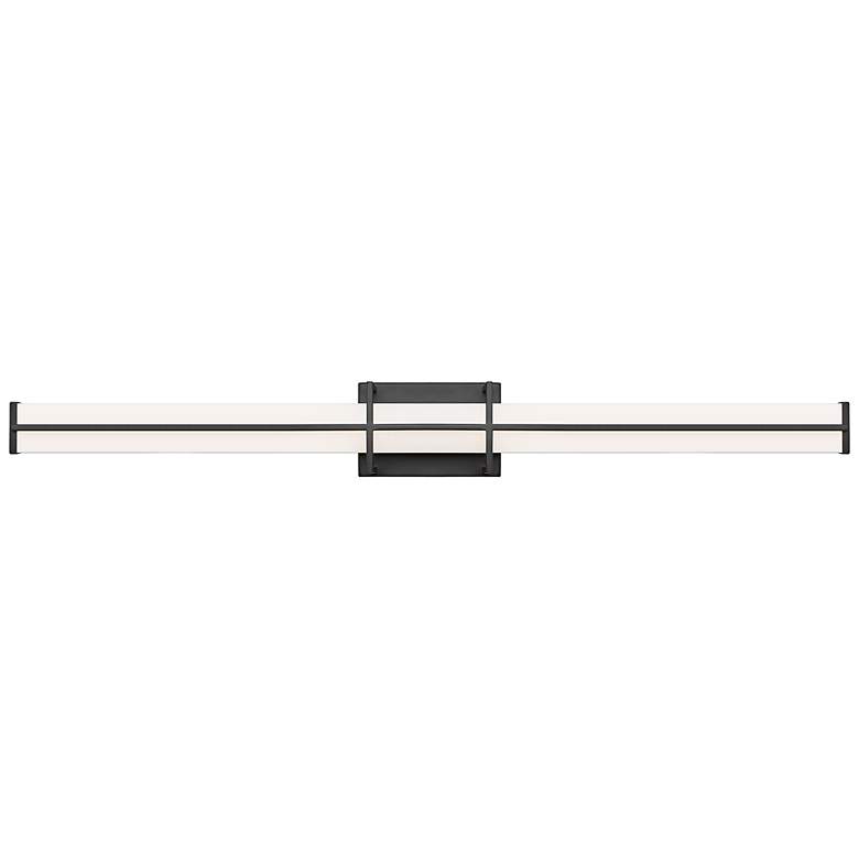 Image 4 Harrison 40" Wide Matte Black LED Vanity Bath Light more views