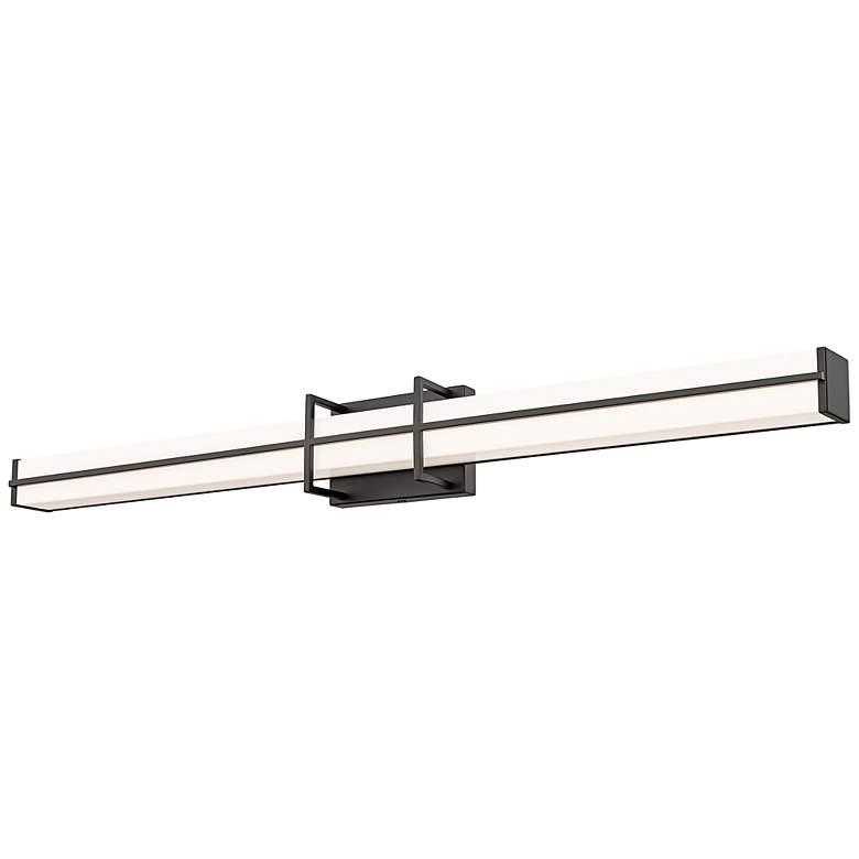 Image 5 Harrison 40" Wide Matte Black LED Vanity Bath Light more views