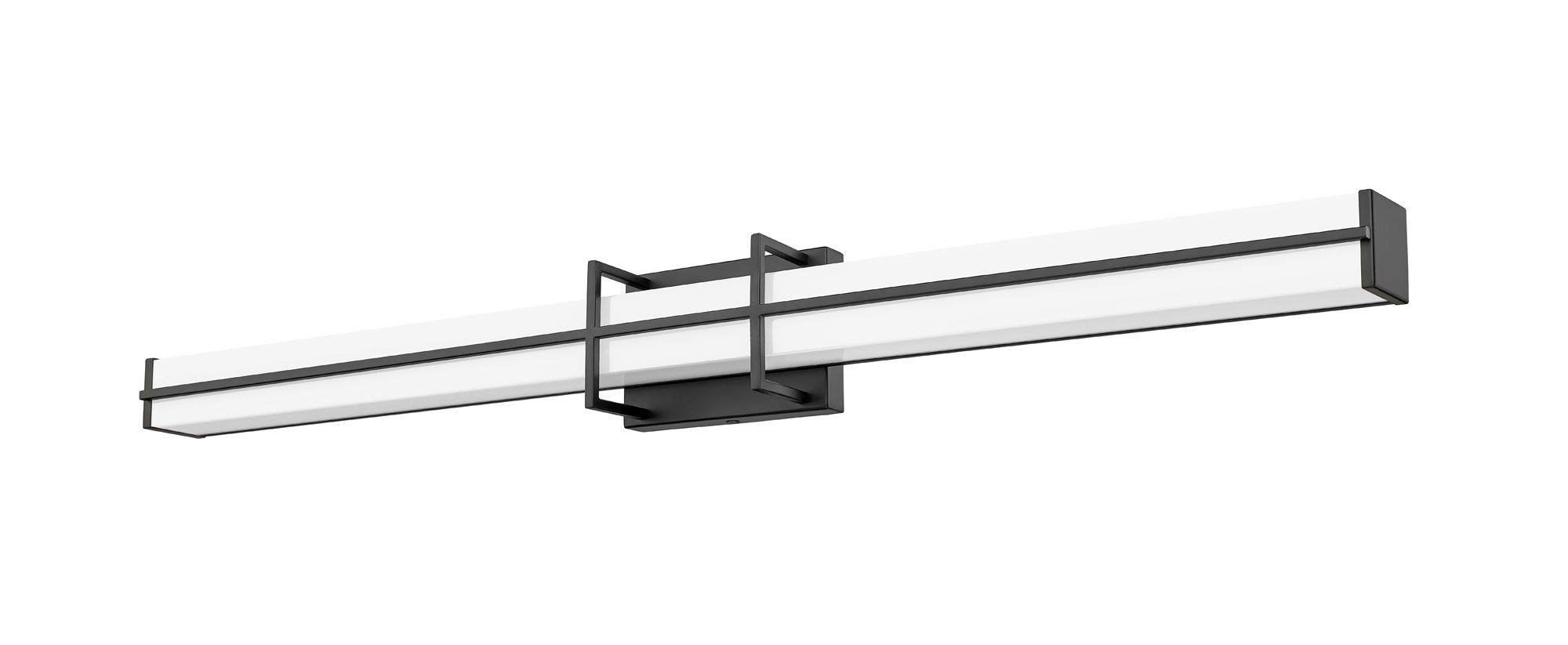Harrison 40" Wide Matte Black LED Vanity Bath Light in scene