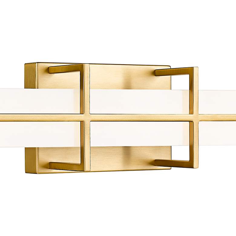 Image 4 Harrison 40" Wide Modern Gold LED Vanity Bath Light more views