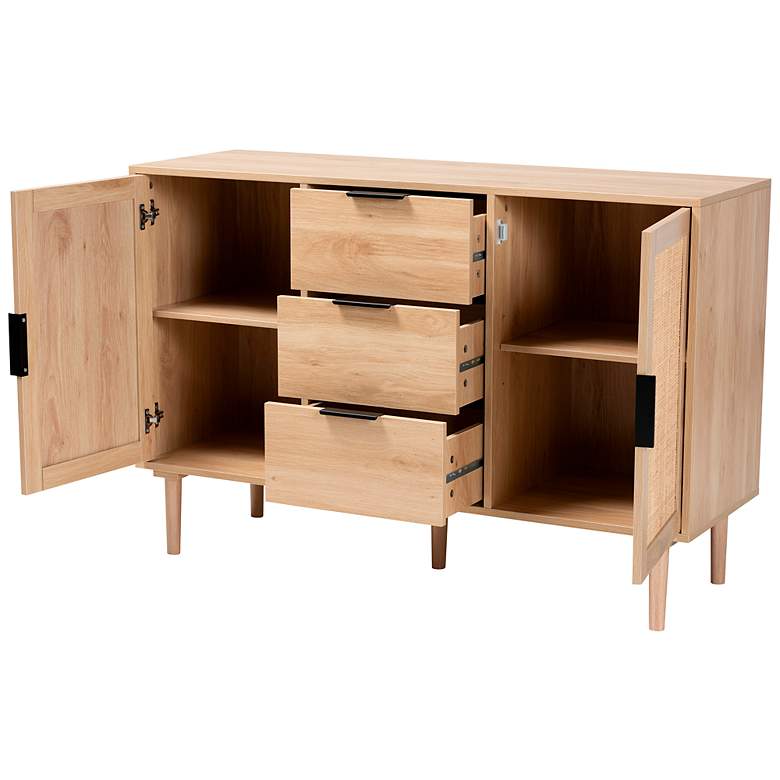 Image 6 Harrison 47 1/4" Wide Natural Brown 3-Drawer Sideboard more views
