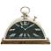 Harrison Stainless Steel Wood 16" Wide Table Clock