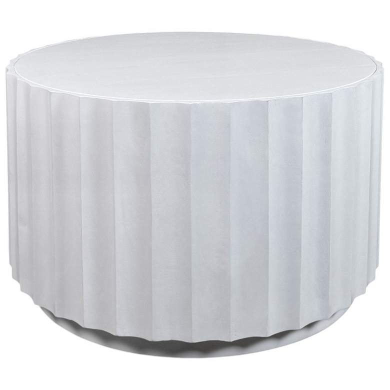 Image 1 Harrison Vertical Groove Coffee Table, White