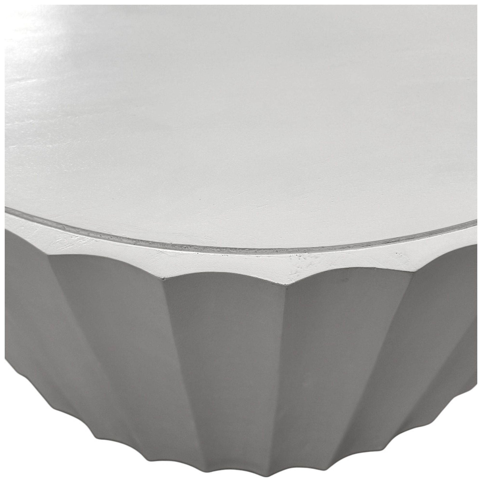 Image 3 Harrison Vertical Groove Coffee Table, White more views