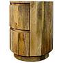 2_Harrison Vertical Groove Round Accent Table with 2 Drawers, Natural more views