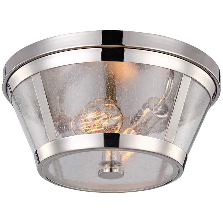 Image 1 Harrow 13 3/4 inch Wide Polished Nickel Ceiling Light