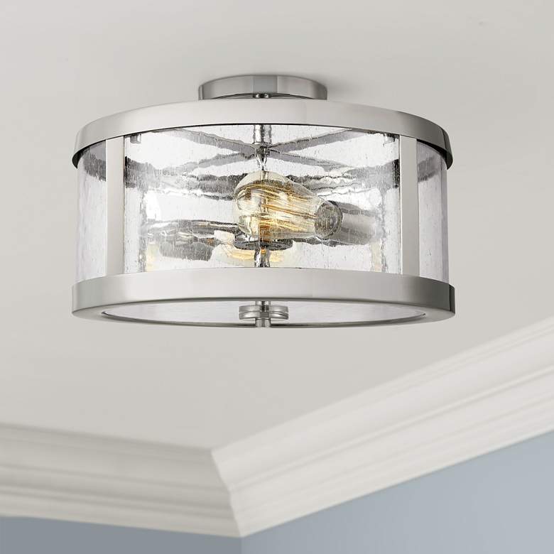 Image 1 Harrow 15" Wide Polished Nickel 2-Light Ceiling Light