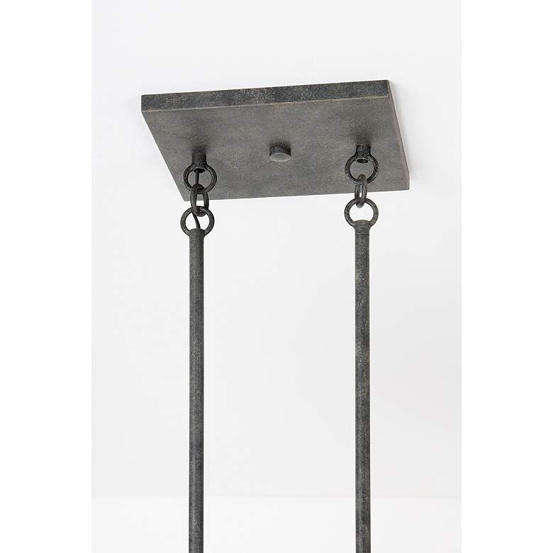 Image 4 Hart 12 1/4" Wide French Iron 4-Light Lantern Pendant more views
