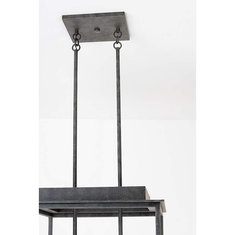 Image 7 Hart 12 1/4" Wide French Iron 4-Light Lantern Pendant more views