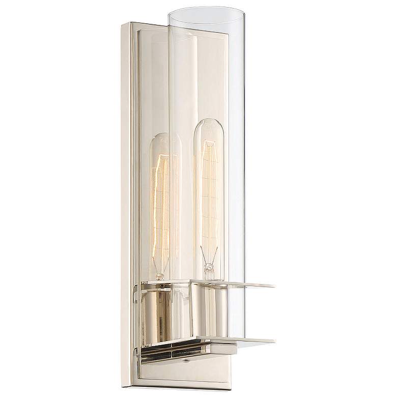Image 1 Hartford 1-Light Wall Sconce in Polished Nickel