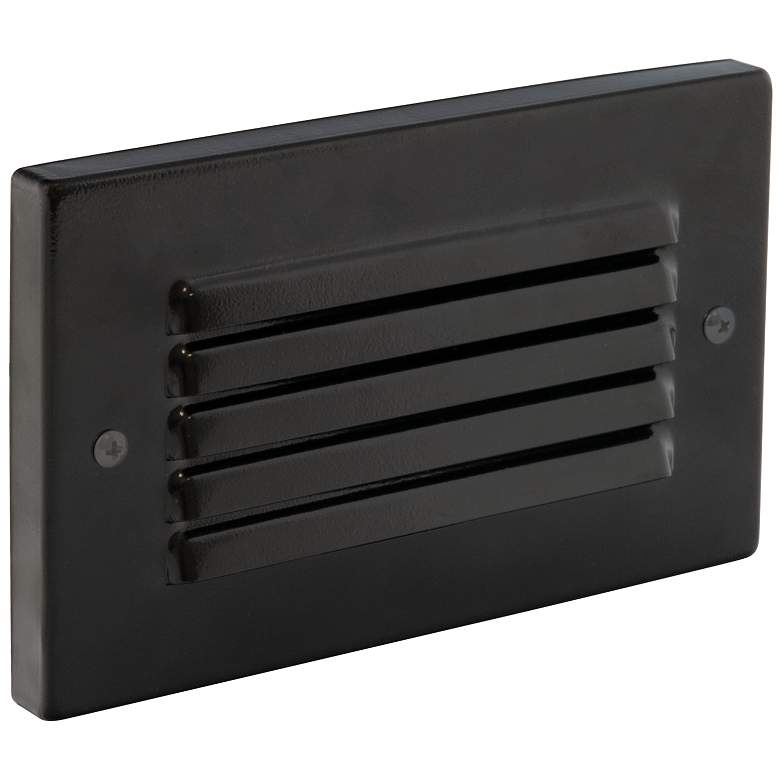 Image 1 Hartford 8" Wide Black LED Louvered Horizontal Step Light