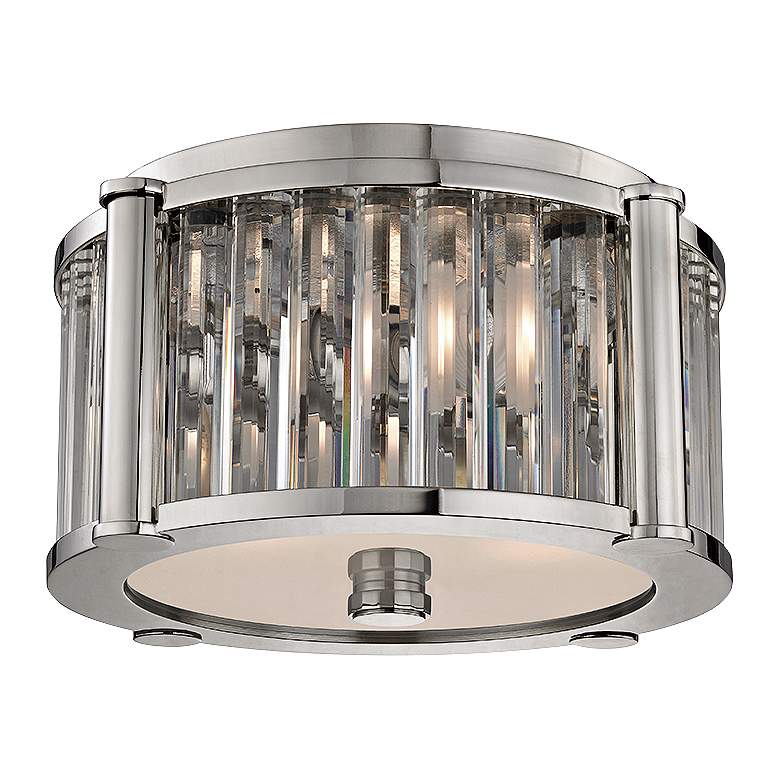 Image 1 Hartland 11 3/4" Wide Polished Nickel Ceiling Light
