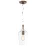 Hartley; 1 Light; Pendant Fixture; Antique Copper Finish with Clear Glass