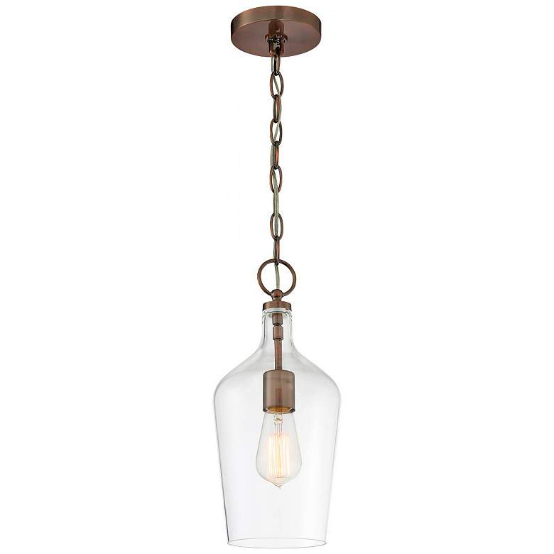 Image 6 Hartley; 1 Light; Pendant Fixture; Antique Copper Finish with Clear Glass more views