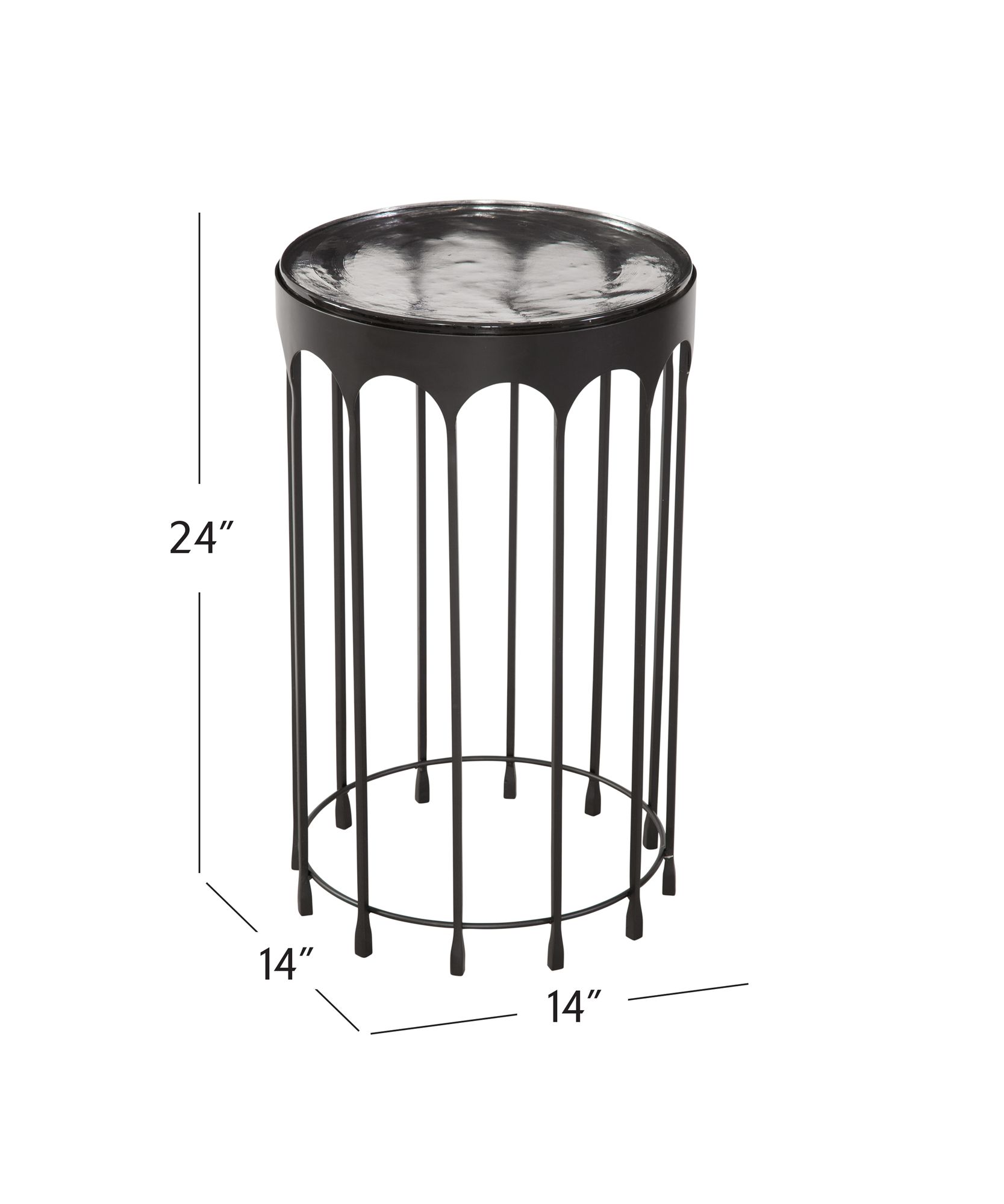 Image 6 Hartley 24" Matte Black Accent Table more views
