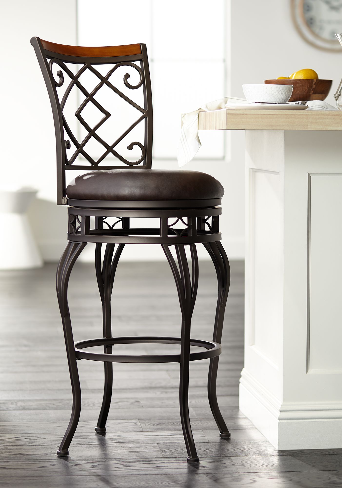 swivel metal stool