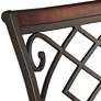 3_Hartley 30" Wood and Bronze Metal Swivel Bar Stools Set of 2 more views
