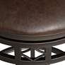 4_Hartley 30" Wood and Bronze Metal Swivel Bar Stools Set of 2 more views