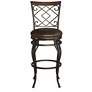 6_Hartley 30" Wood and Bronze Metal Swivel Bar Stools Set of 2 more views