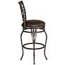 7_Hartley 30" Wood and Bronze Metal Swivel Bar Stools Set of 2 more views