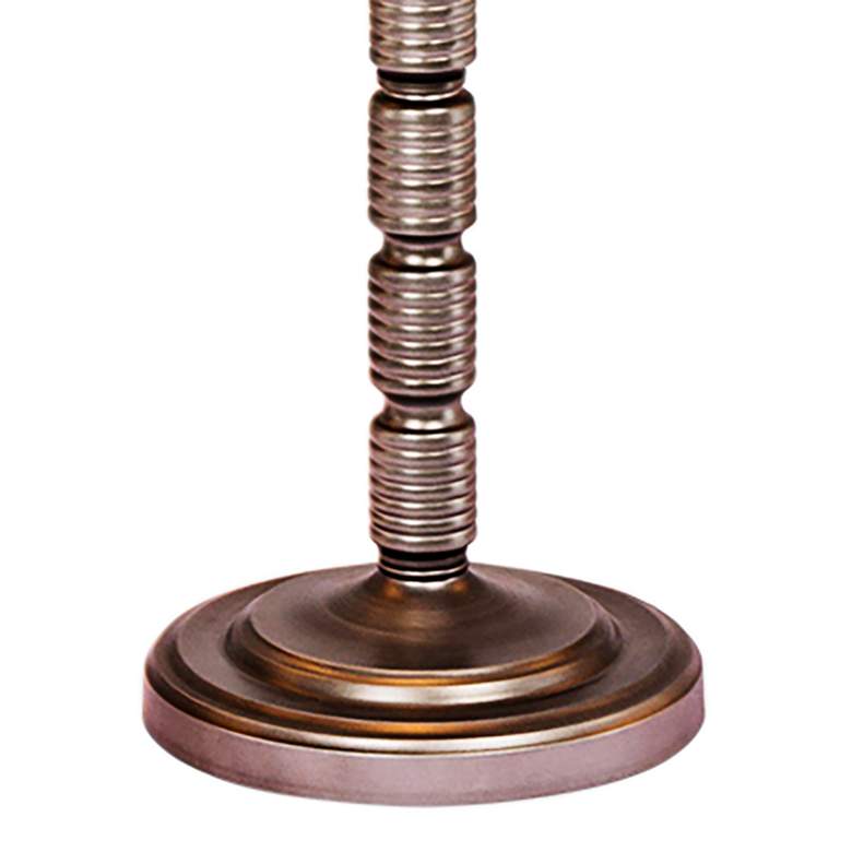 Image 3 Hartley 62 1/2" Antique Silver Ribbed Metal Floor Lamp more views