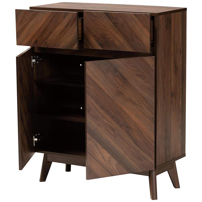 Image 6 Hartman 31 1/2" Wide Walnut Brown Wood 2-Drawer Shoe Cabinet more views