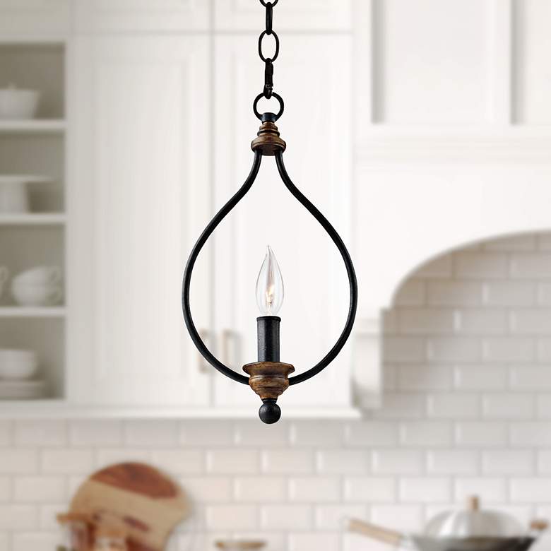 Image 1 Hartsville 7 3/4" Wide Dark Zinc 1-Light Mini Pendant