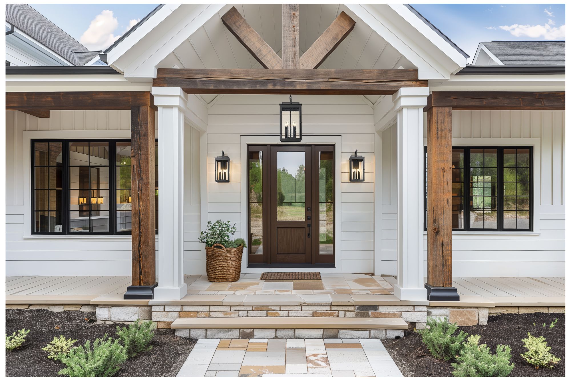 Image 2 Hartwell 27 3/4"H Sand Black 5-Light Outdoor Hanging Light more views