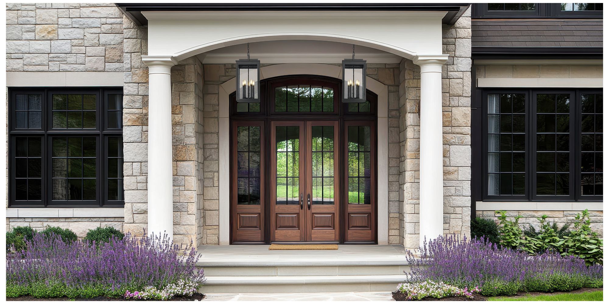 Image 3 Hartwell 27 3/4"H Sand Black 5-Light Outdoor Hanging Light more views