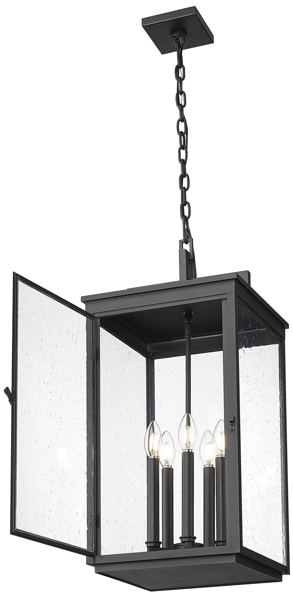 Image 4 Hartwell 27 3/4"H Sand Black 5-Light Outdoor Hanging Light more views