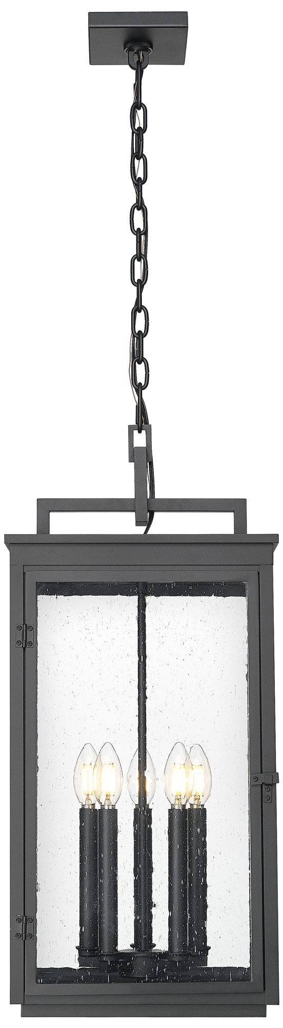 Image 5 Hartwell 27 3/4"H Sand Black 5-Light Outdoor Hanging Light more views