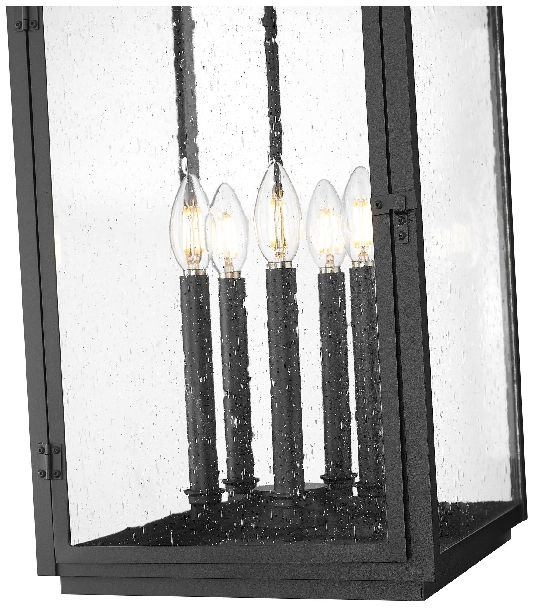 Image 6 Hartwell 27 3/4"H Sand Black 5-Light Outdoor Hanging Light more views