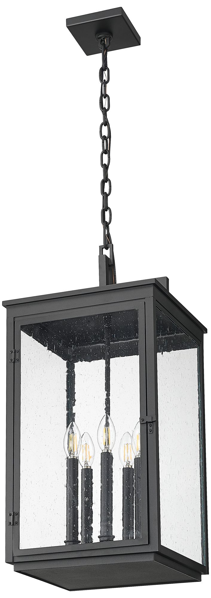 Image 7 Hartwell 27 3/4"H Sand Black 5-Light Outdoor Hanging Light more views