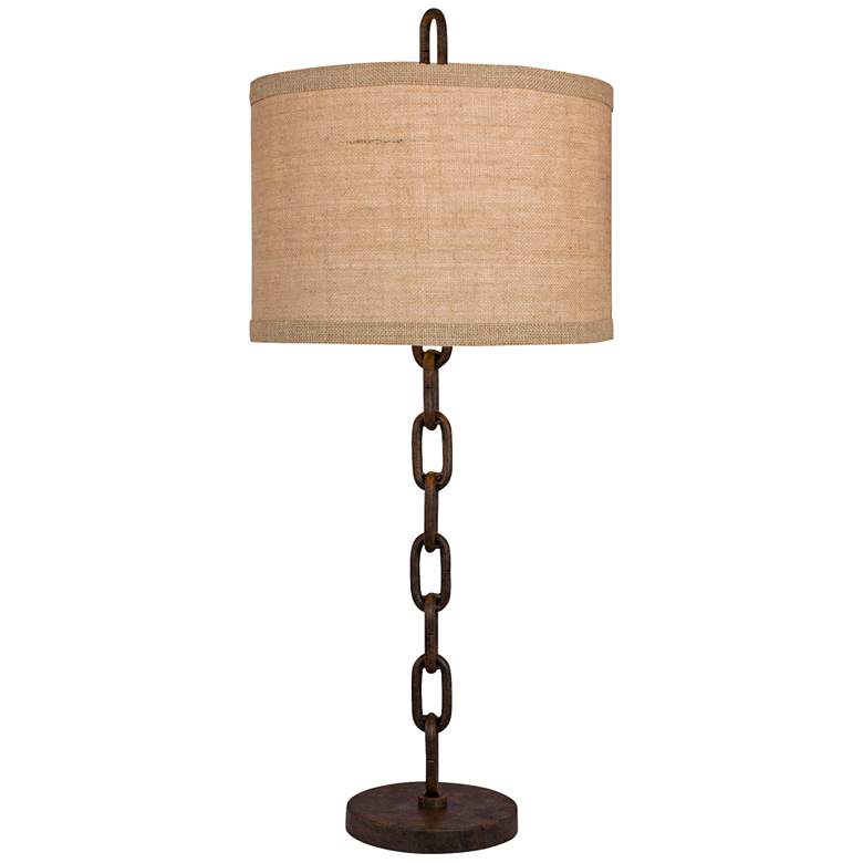 Image 1 Hartwell Brown Metal Chain Table Lamp
