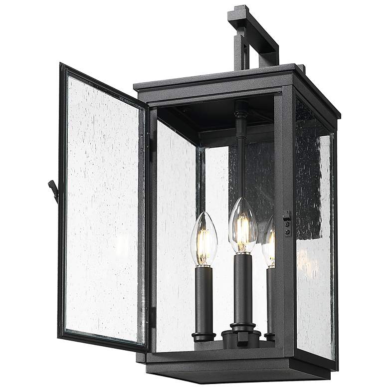 Image 4 Hartwell by Z-Lite Sand Black 3 Light Outdoor Wall Light more views