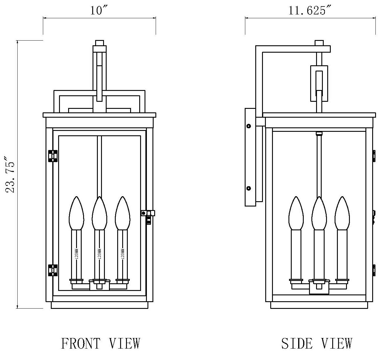 Hartwell by Z-Lite Sand Black 4 Light Outdoor Wall Light