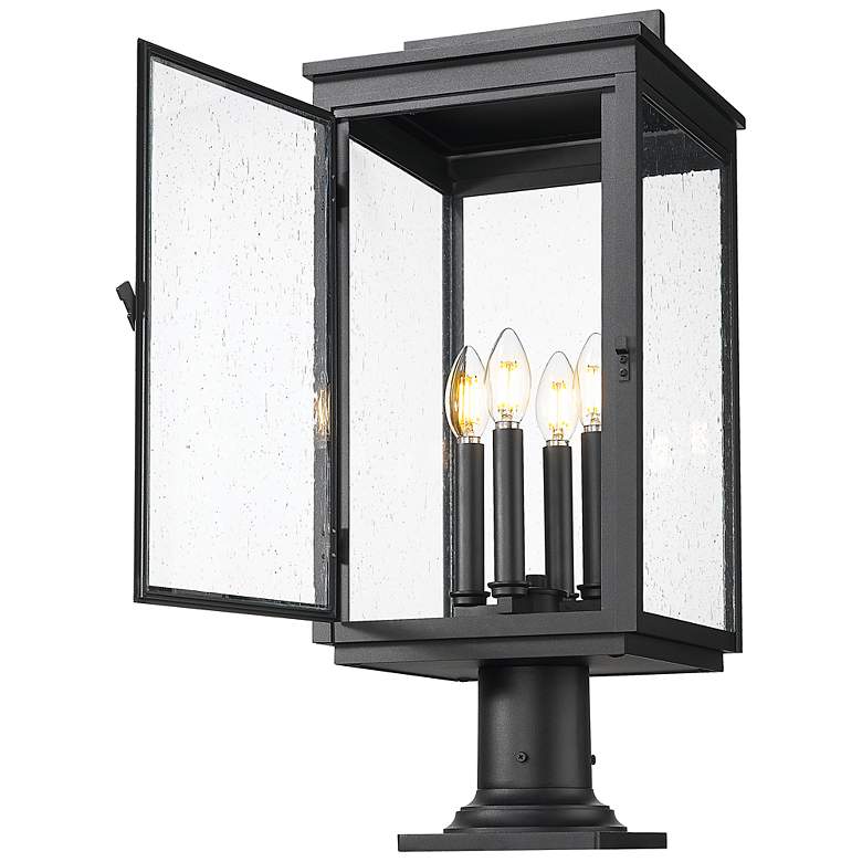 Image 4 Hartwell by Z-Lite Sand Black 4 Light Pier Mounted Fixture more views