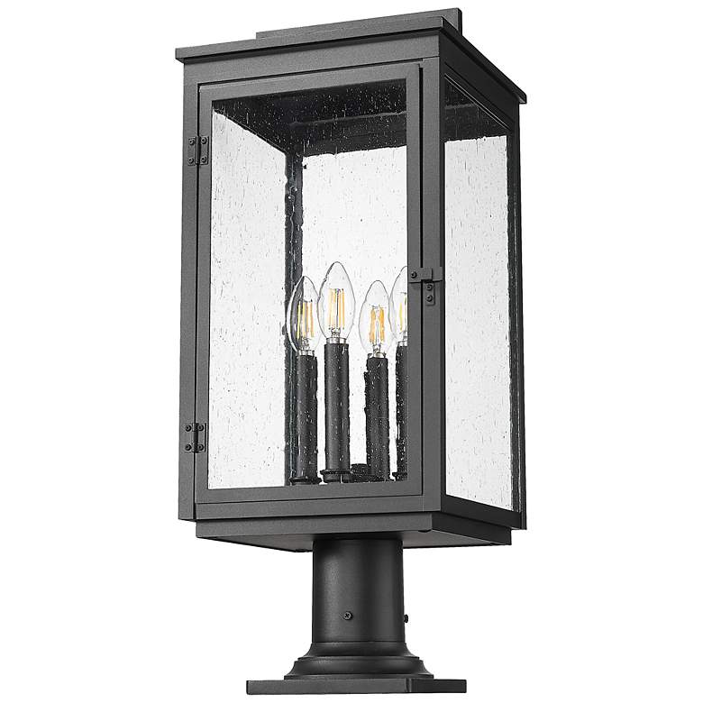 Image 7 Hartwell by Z-Lite Sand Black 4 Light Pier Mounted Fixture more views