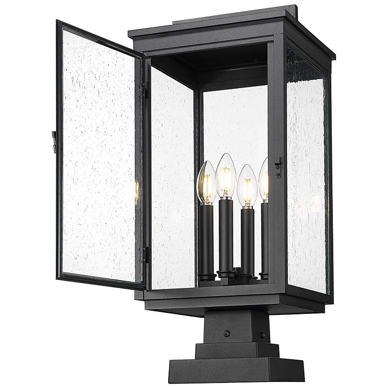 Image 4 Hartwell by Z-Lite Sand Black 4 Light Pier Mounted Fixture more views