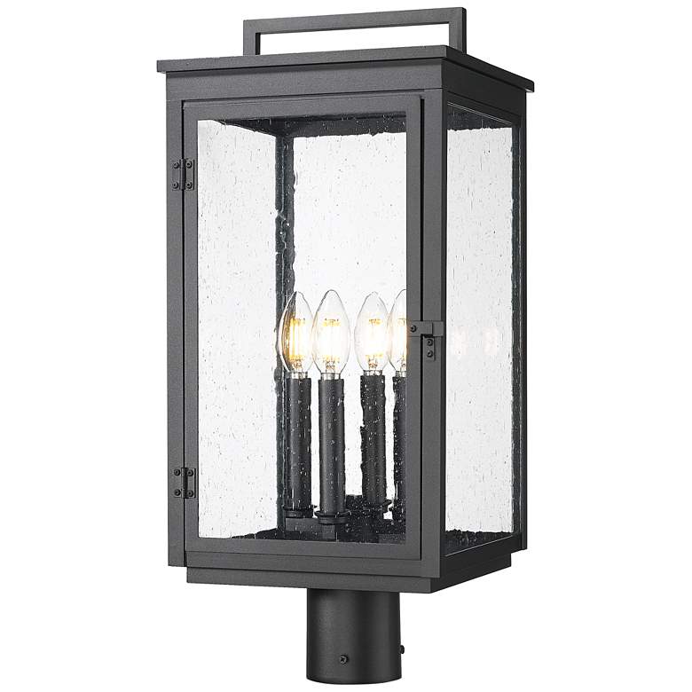Image 1 Hartwell by Z-Lite Sand Black 4 Light Post Mount Fixture