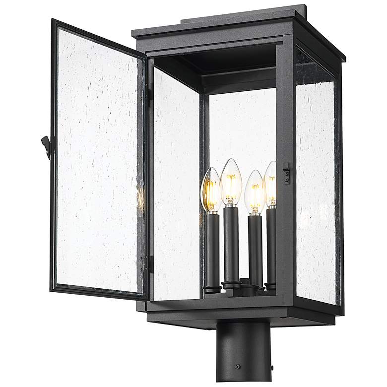 Image 2 Hartwell by Z-Lite Sand Black 4 Light Post Mount Fixture more views