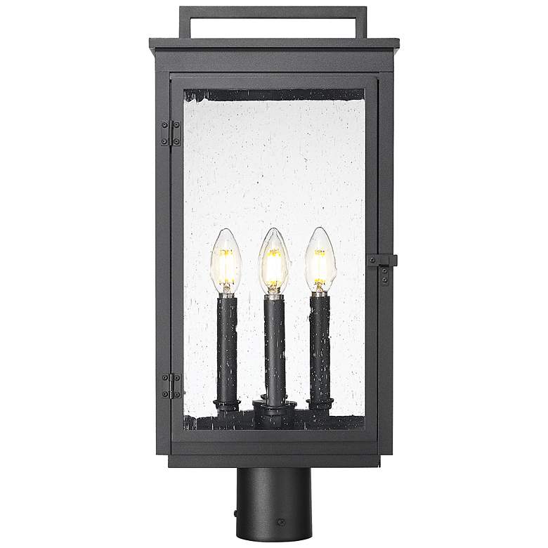 Image 3 Hartwell by Z-Lite Sand Black 4 Light Post Mount Fixture more views