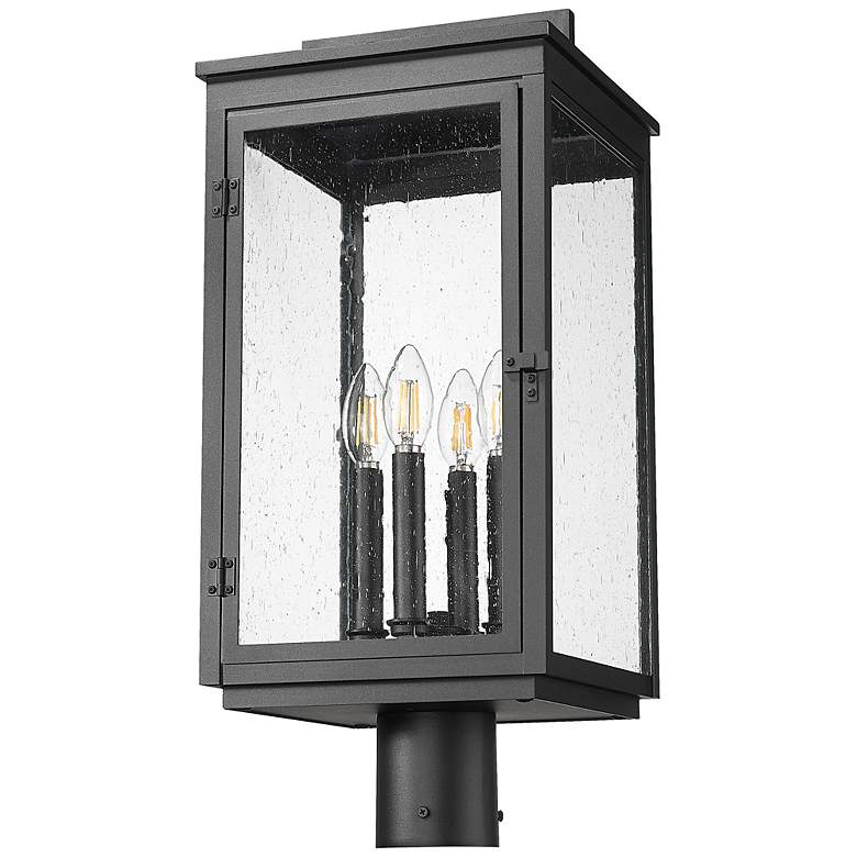 Image 5 Hartwell by Z-Lite Sand Black 4 Light Post Mount Fixture more views