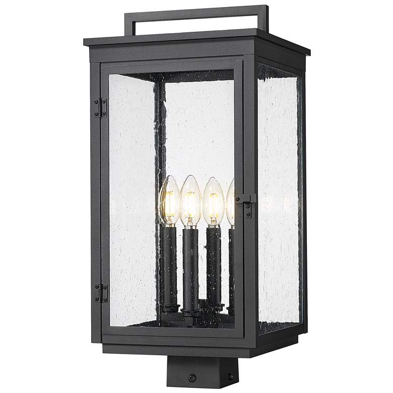 Image 1 Hartwell by Z-Lite Sand Black 4 Light Post Mount Fixture