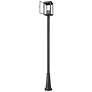 4_Hartwell by Z-Lite Sand Black 4 Light Post Mounted Fixture more views
