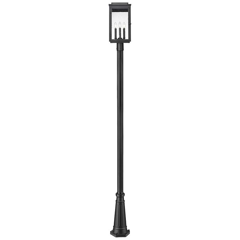 Image 5 Hartwell by Z-Lite Sand Black 4 Light Post Mounted Fixture more views