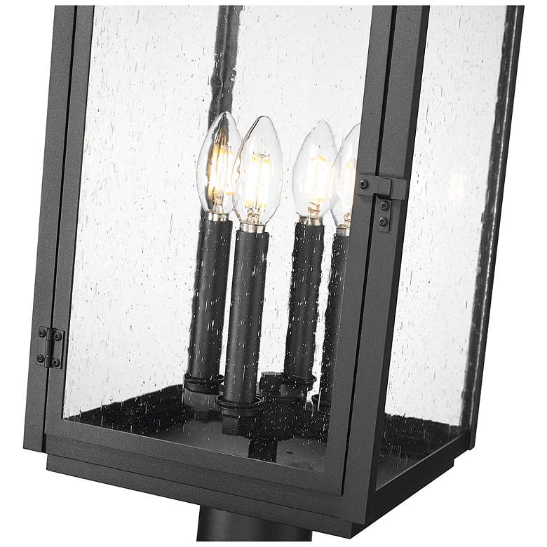 Image 6 Hartwell by Z-Lite Sand Black 4 Light Post Mounted Fixture more views